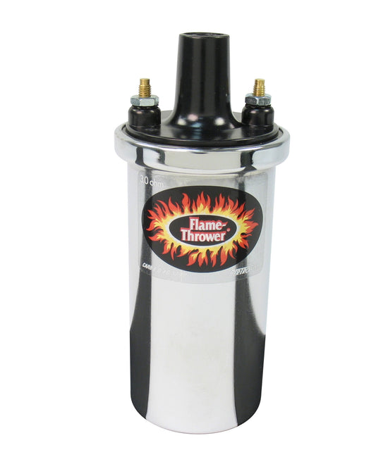 Pertronix Flame-Thrower Chrome 3.0 ohm Coil,  (use w/ Ignitor Electronic Ignition) (for VW and Porsche) : $59.95